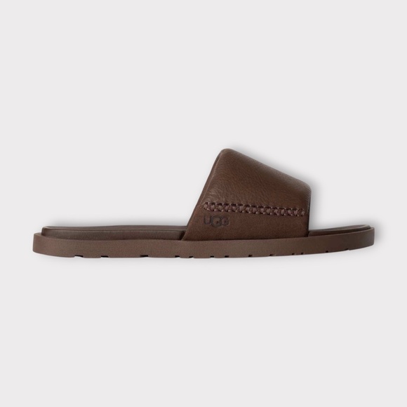 UGG Men's Seaside II Slide Sandals in Luggage Leather. 1166593 - Picture 1 of 6